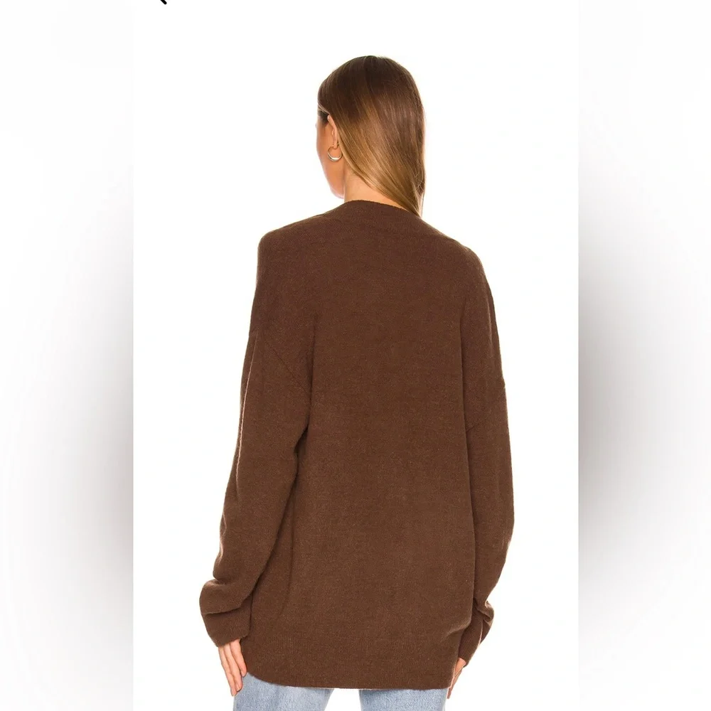 Camila Coelho Trista Oversized Cardigan in Chocolate - Picture 2 of 7